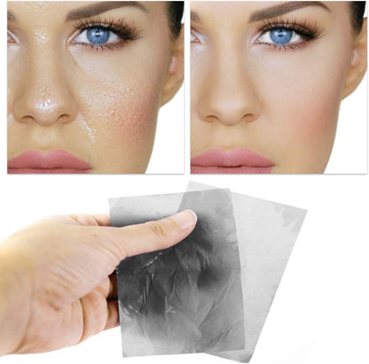 (3 PK) Oil Blotting Sheets- Natural Bamboo Charcoal Oil Absorbing Tissues- 300 Pcs Organic Blotting Paper- Beauty Blotters for the Face- Papers Remove Excess Shine- for Facial Make up & Skin Care