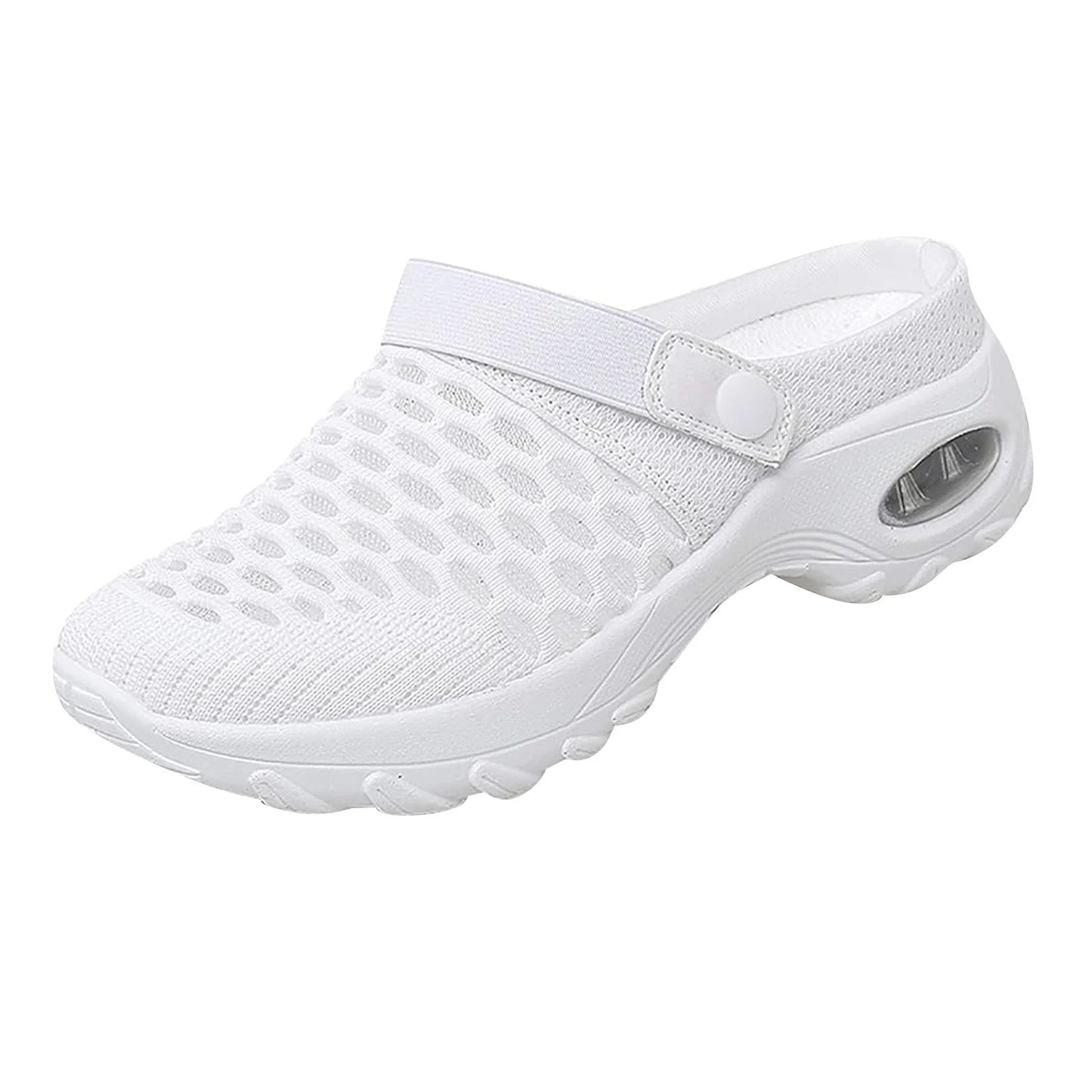 Women'S Orthopedic Clogs with Air Cushion Support to Reduce Back and Knee Pressure Slippers Sandals Slip on Stretch Wide Walking Shoes Width Arch Mules Summer Mesh Sneaker Lightweight Outdoor