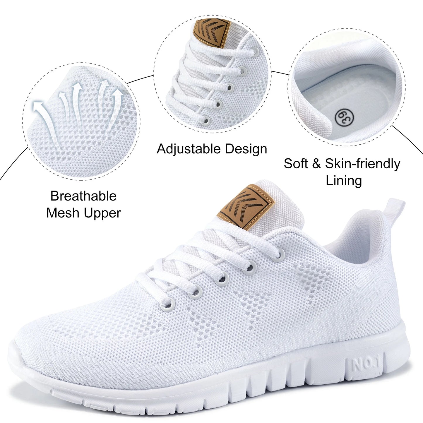 Women Running Shoes Breathable Casual Sneakers Comfortable Walking Tennis Shoes